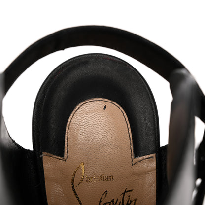 Christian Louboutin Calfskin Apron Lili 120 Pumps 38 Black 13 of 15
