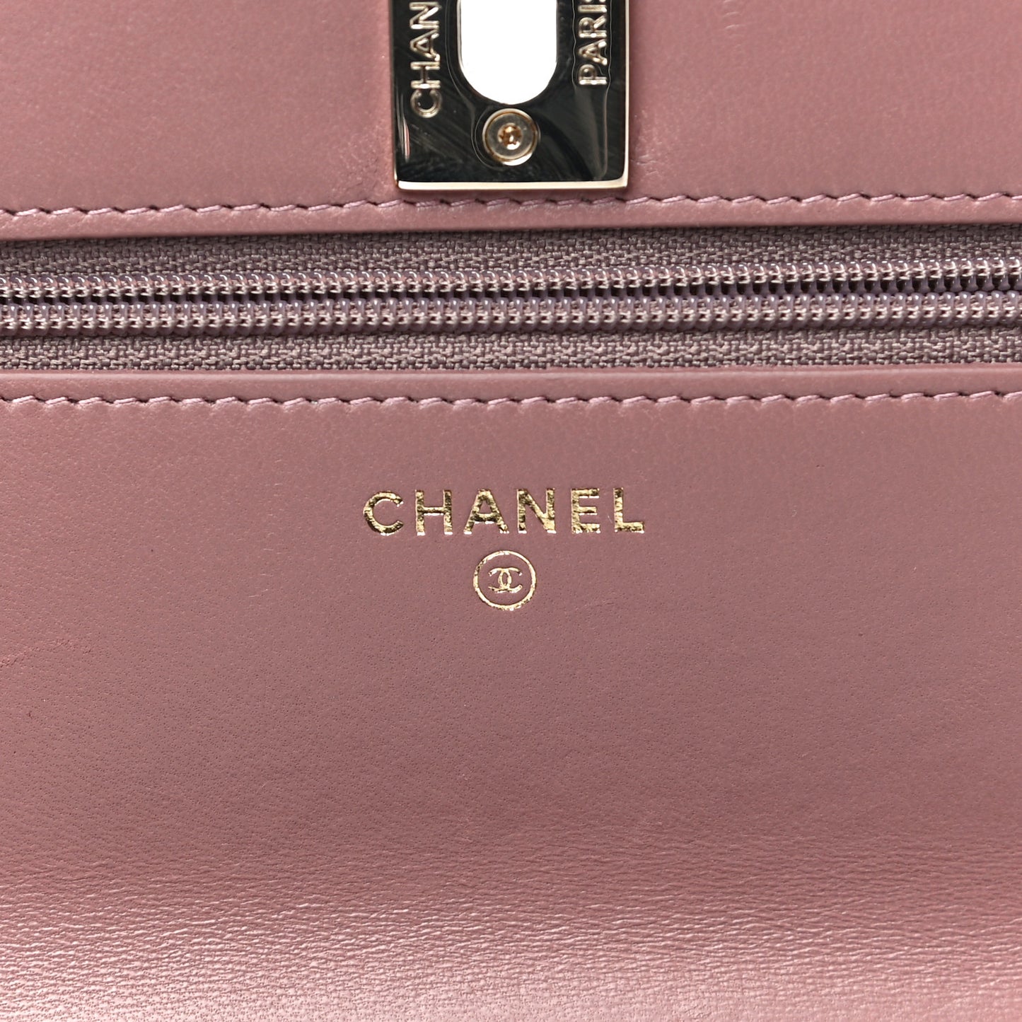 Lambskin Quilted Trendy CC Wallet On Chain WOC Nude
