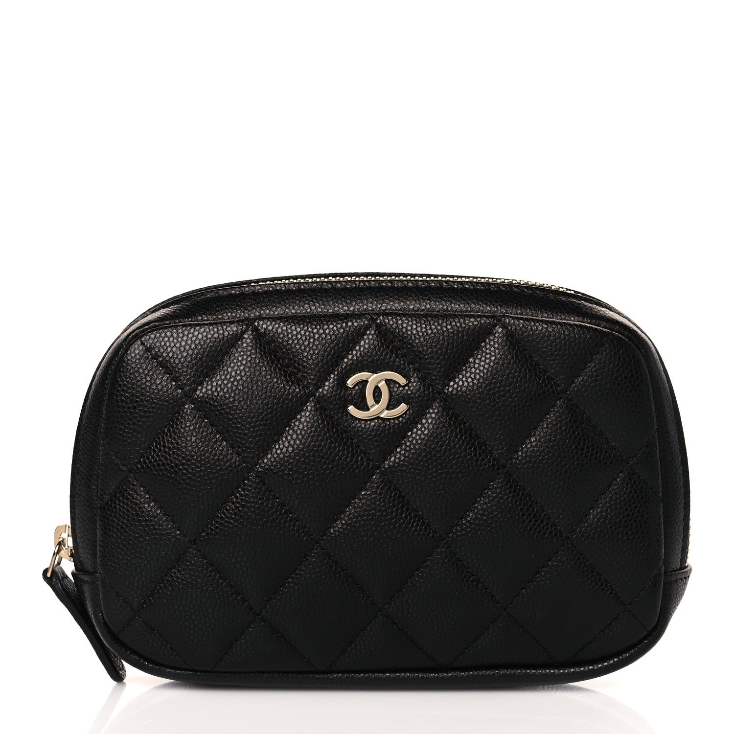 Chanel Caviar Quilted Small Curvy Pouch Cosmetic Case Black 1 of 10