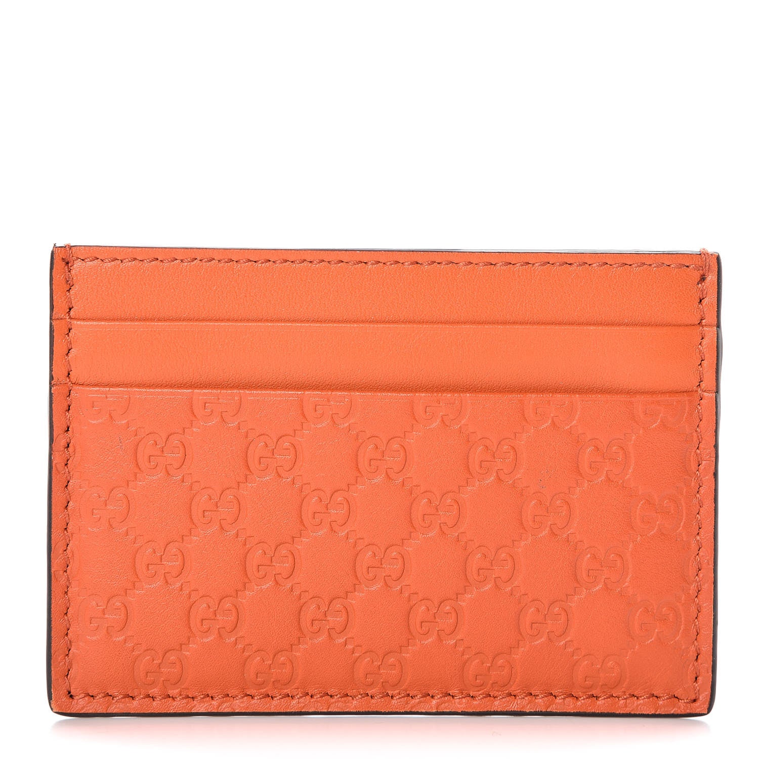 Gucci Microguccissima Card Holder Sun Orange 1 of 7