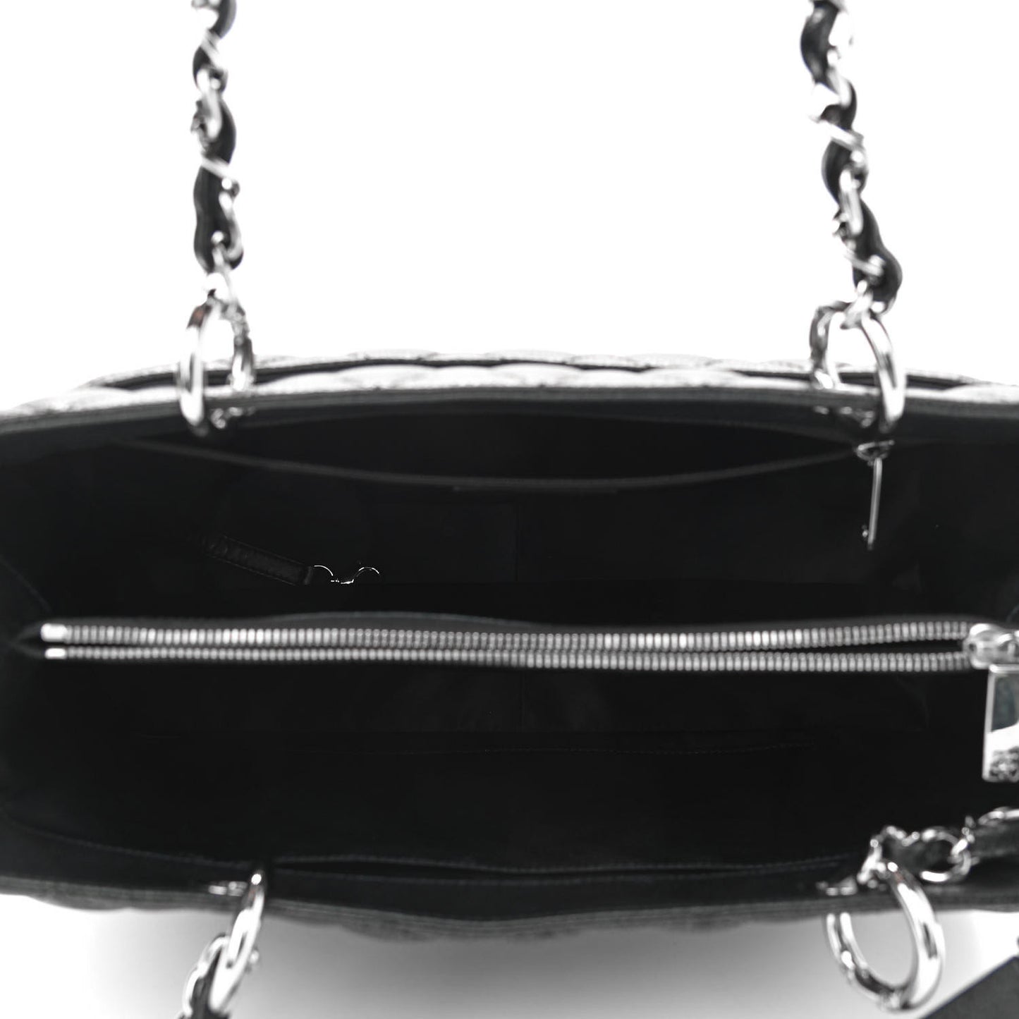 Caviar Quilted Grand Shopping Tote GST Black