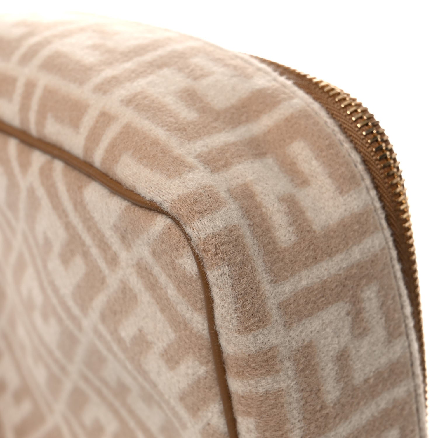 Fendi Wool FF 1974 Organizer Beige Cammello Sand 11 of 11
