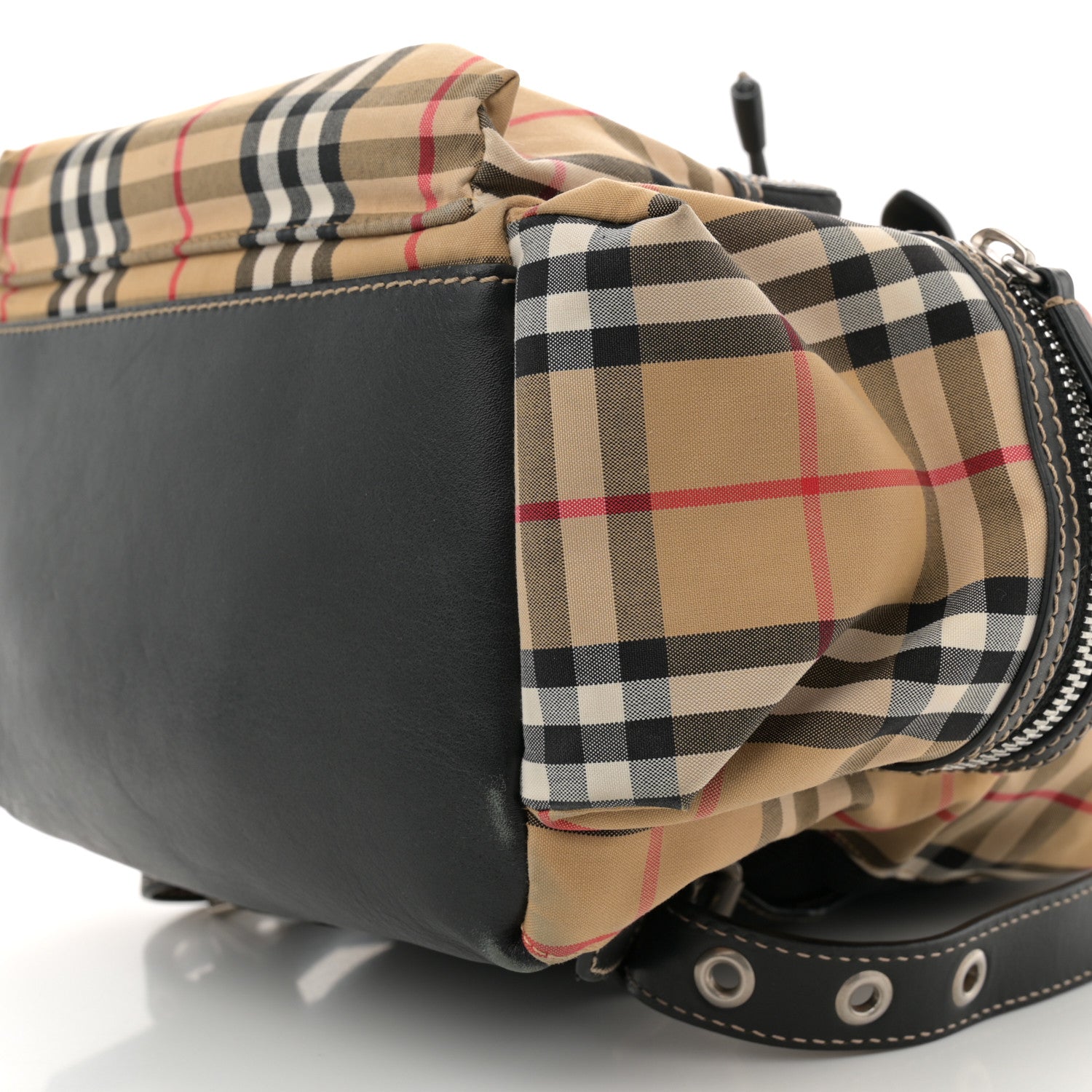 Burberry Nylon Vintage Check Medium Rucksack Backpack Antique Yellow 9 of 10