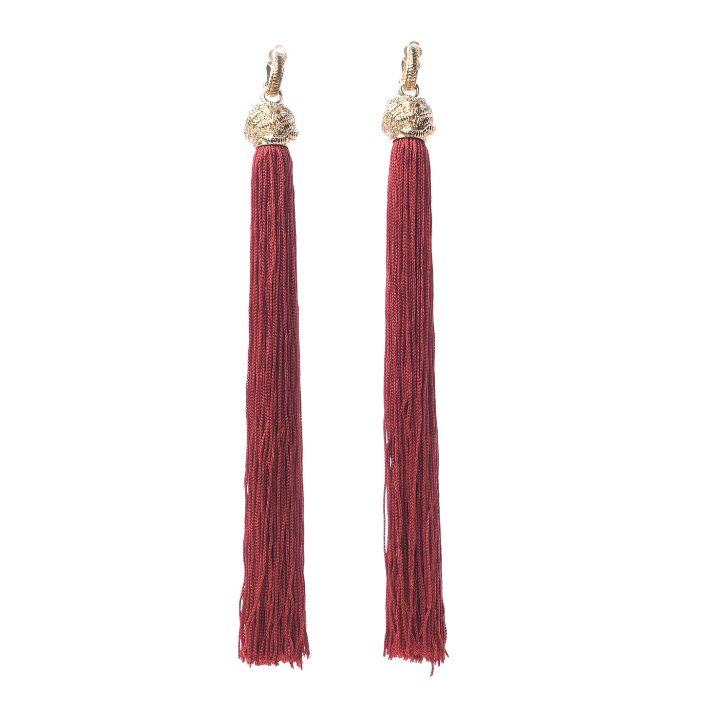 Metal Tassel Earrings Gold Rouge Dore