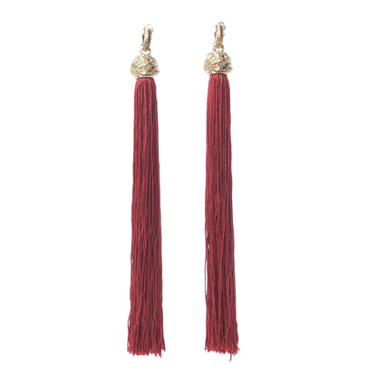 Saint Laurent Metal Tassel Earrings Gold Rouge Dore 1 of 3