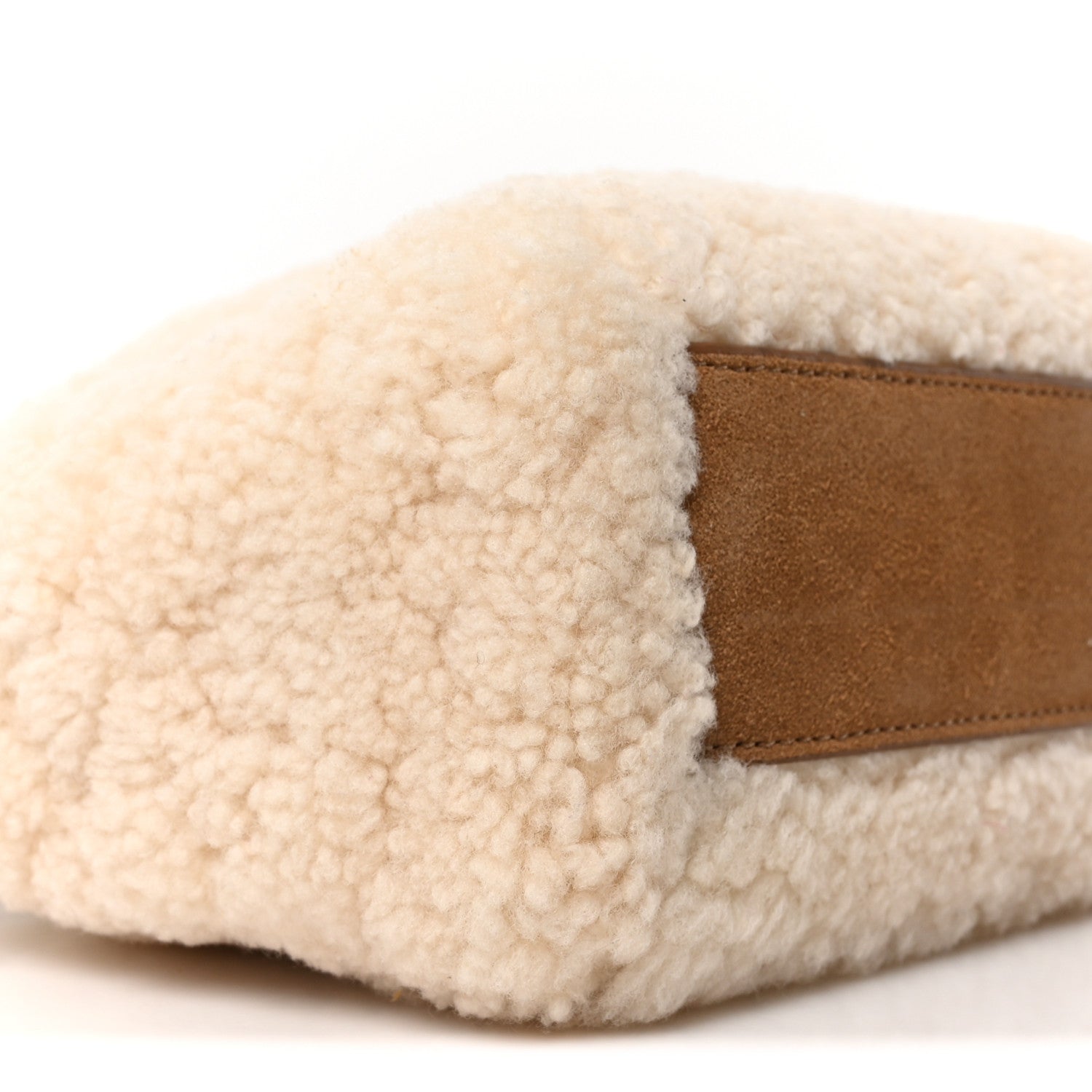 Telfar X UGG Suede Shearling Reverse Small Shopping Bag Natural 9 of 10