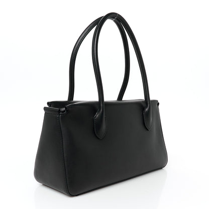 The Row Polished Saddle Calfskin E/W Top Handle Bag Black 3 of 10