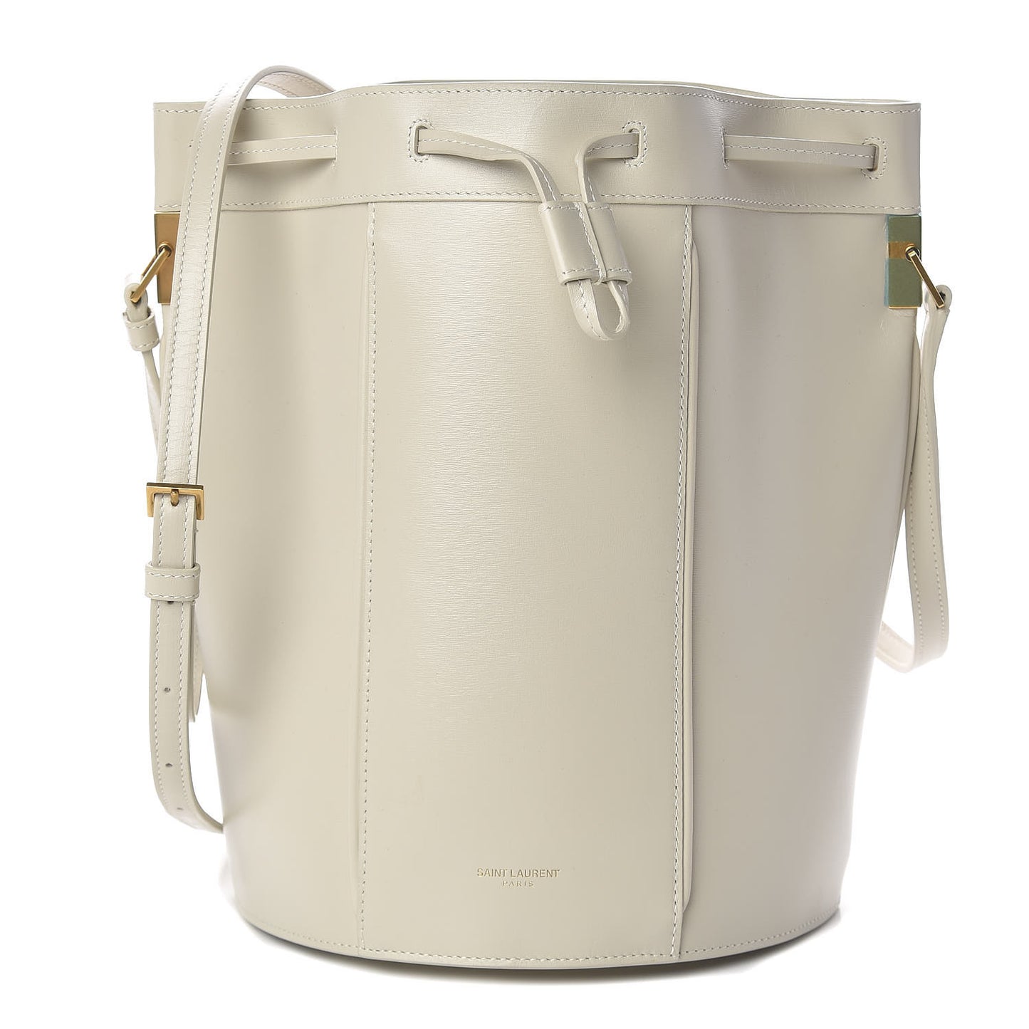 Smooth Calfskin Medium Talitha Bucket Bag Vintage White