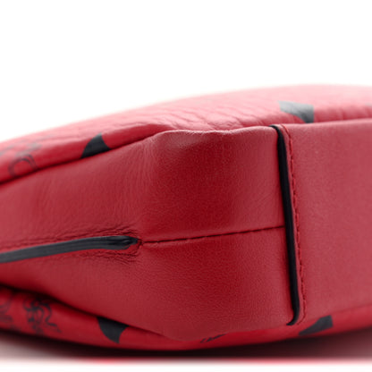 MCM Visetos Aren Crossbody Bag Red 9 of 10