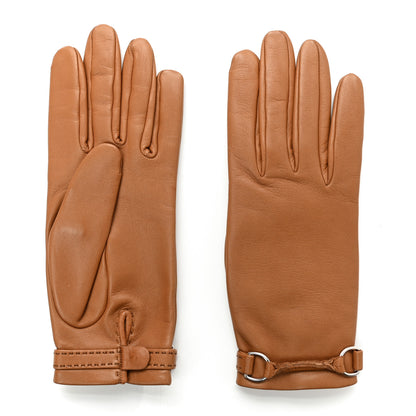 Hermes Lambskin Gloves 7 Brown 1 of 4