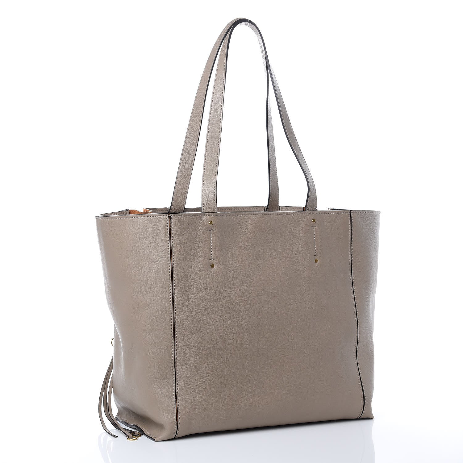 Chloe Smooth Calfskin Medium Milo Shopping Tote Motty Grey 3 of 10