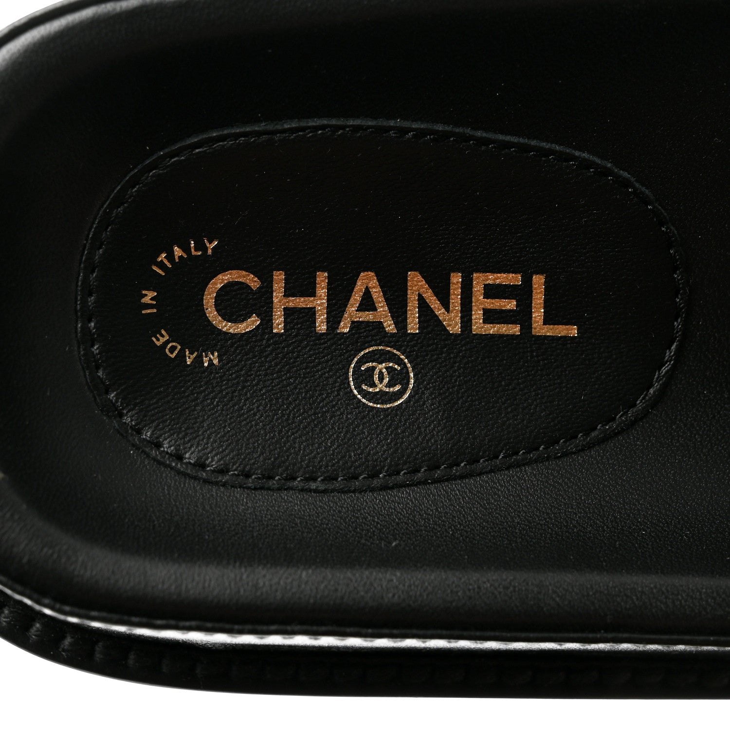 Chanel Lambskin Cha-Nel Mule Sandals 36 Black Multicolor 8 of 10
