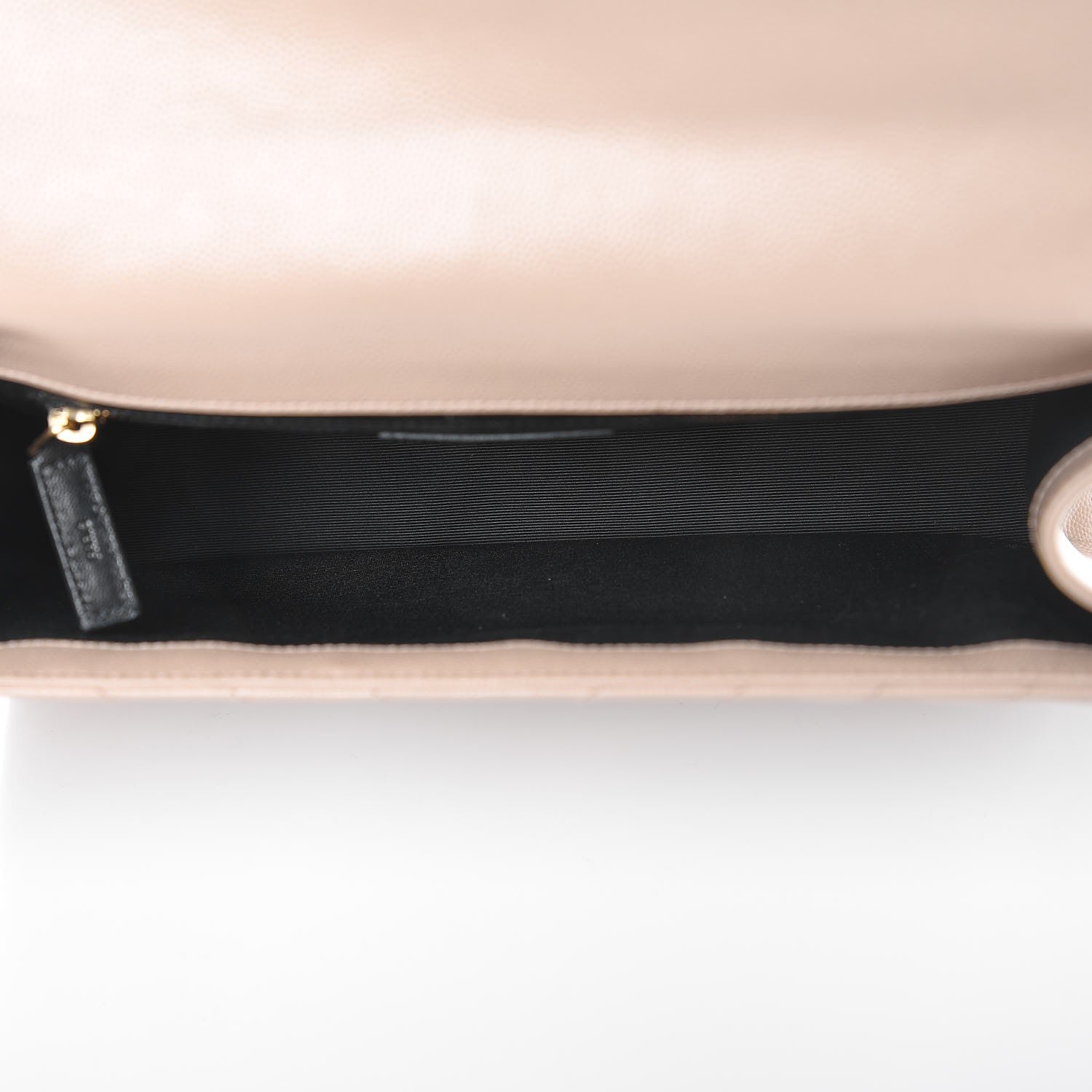 Saint Laurent Grain De Poudre Matelasse Chevron Large Monogram Satchel Dark Beige 5 of 7