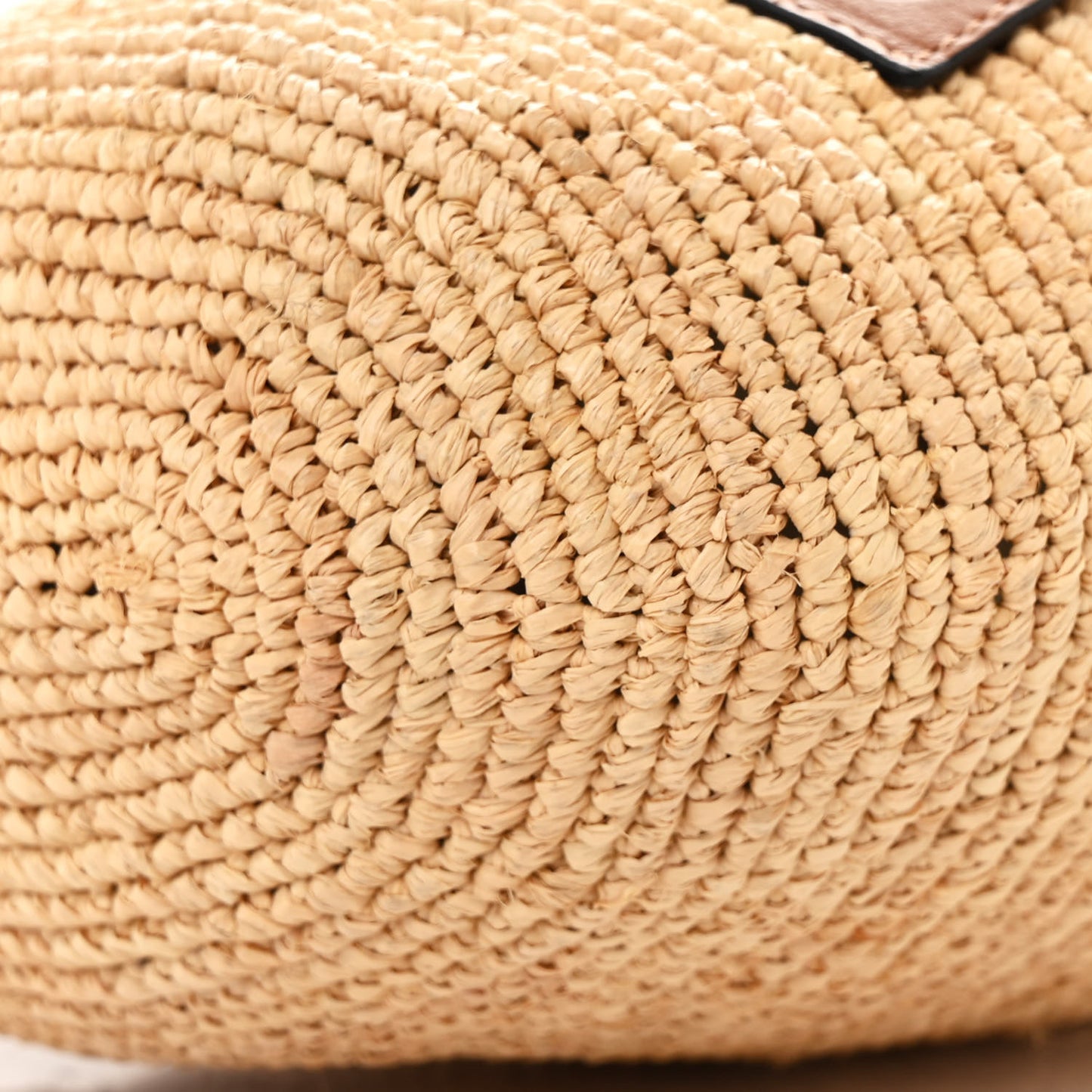Raffia Mini Slit Tote Bag Natural Tan