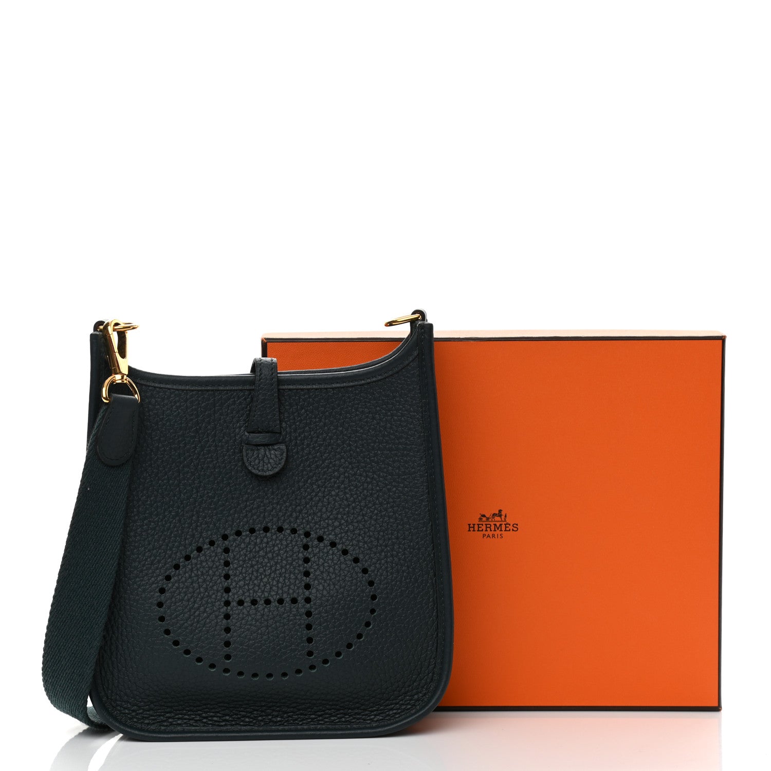 Hermes Taurillon Clemence Evelyne TPM Vert Cypress 10 of 10