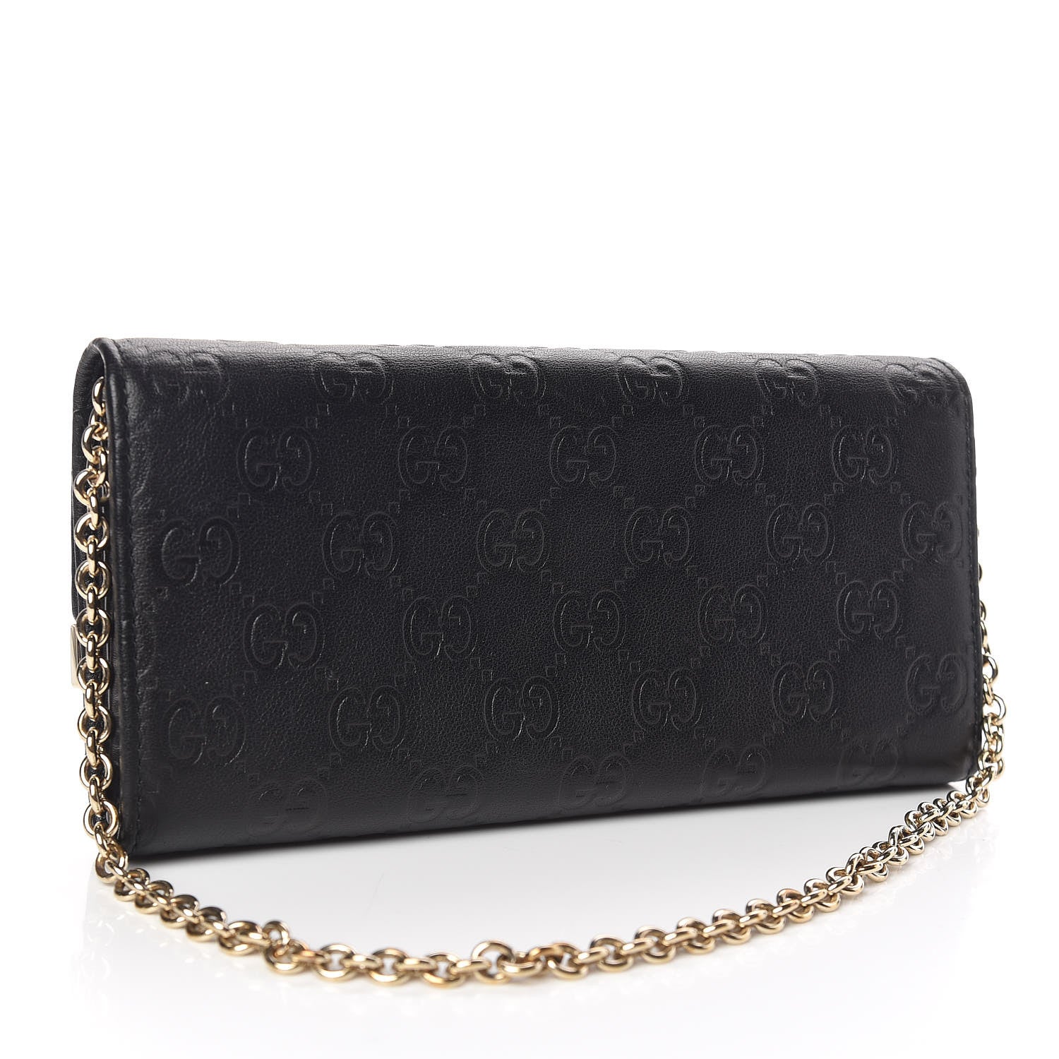 Gucci Guccissima Signature Dice Chain Wallet Black 3 of 10