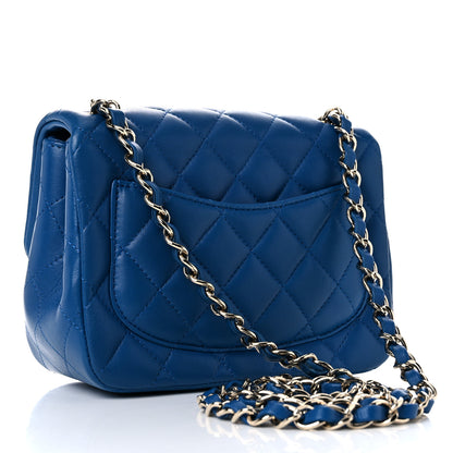 Chanel Lambskin Quilted Mini Square Flap Blue 2 of 8