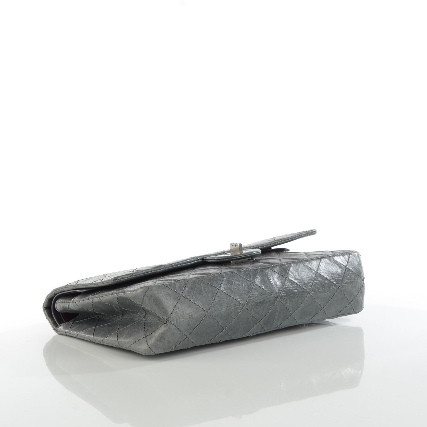 Chanel Aged Calfskin Quilted 50th Anniversary 2.55 Reissue Flap 226 Grey 4 of 9
