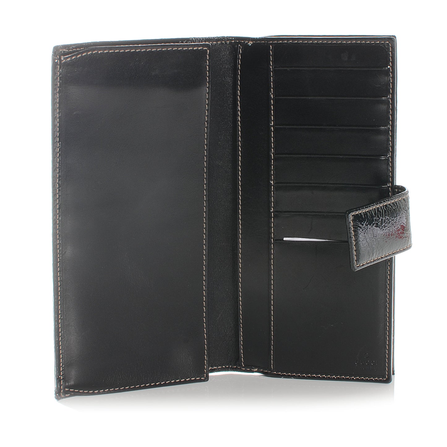 Patent Leather Blondie Continental Wallet Black