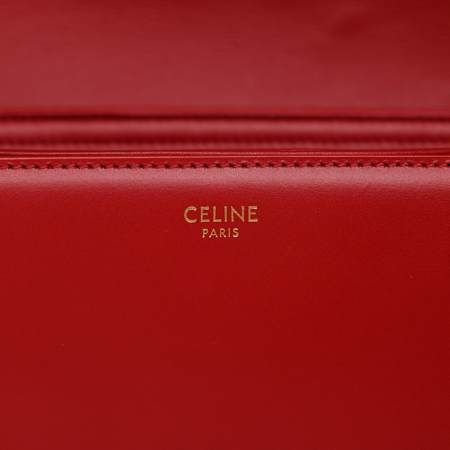 Shiny Calfskin Large Triomphe Red