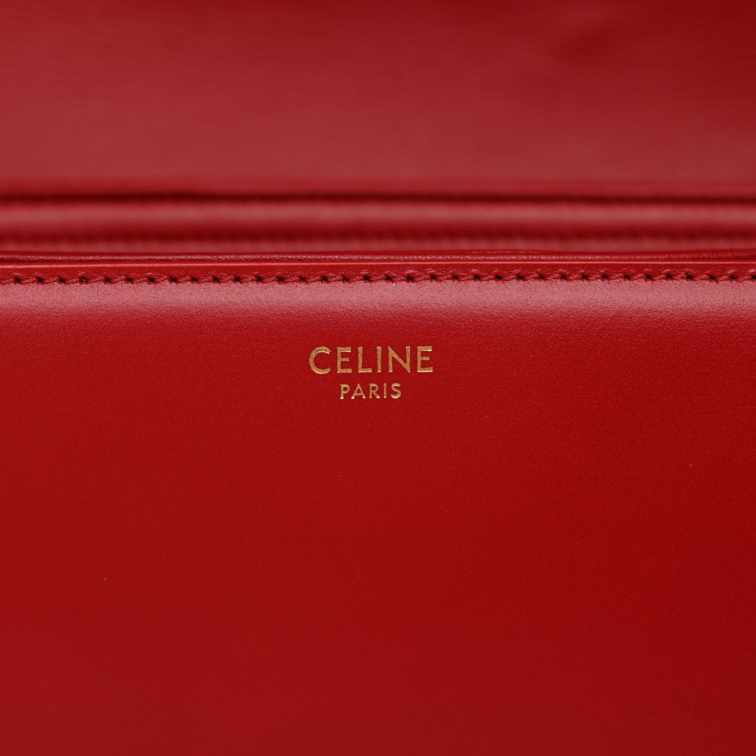 Celine Shiny Calfskin Large Triomphe Red 6 of 13