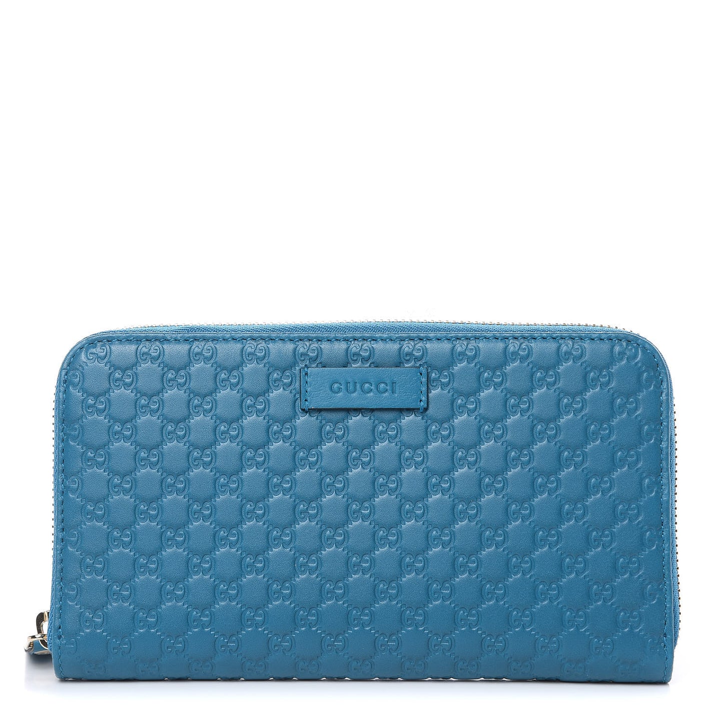 Microguccissima Zip Around Wallet Deep Cobalt