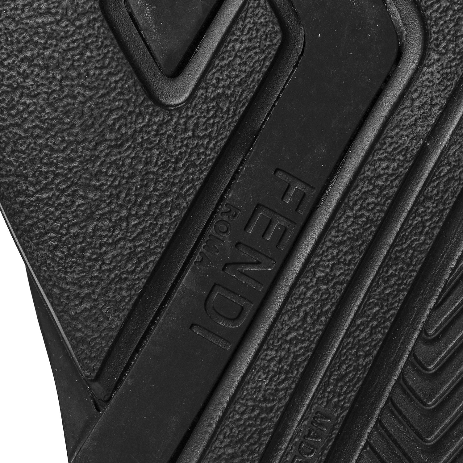 Fendi Nylon Lycra FF Womens Fendi Flow Low Top Sneakers 39 Black Silver Anthracite 6 of 8
