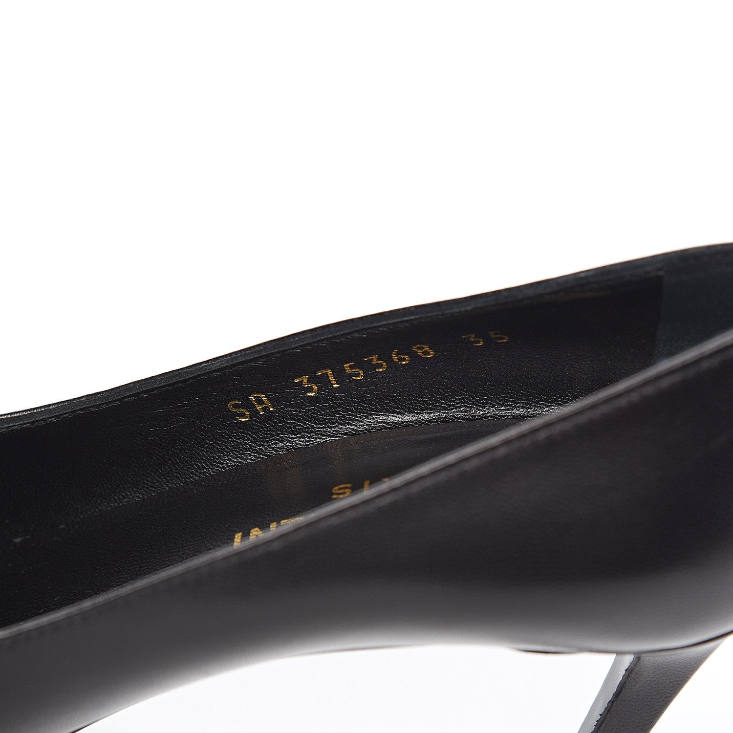 Saint Laurent Calfskin Classic Paris 80 Skinny Pumps 35 Black 8 of 9