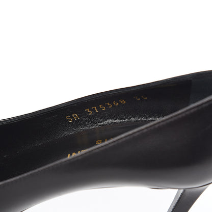Saint Laurent Calfskin Classic Paris 80 Skinny Pumps 35 Black 8 of 9