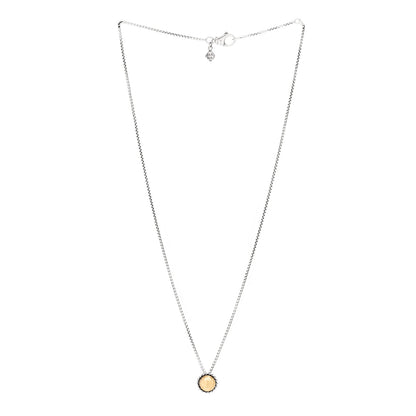 David Yurman Sterling Silver 18K Yellow Gold 8mm Petite Chatelaine Pendant Necklace 3 of 5