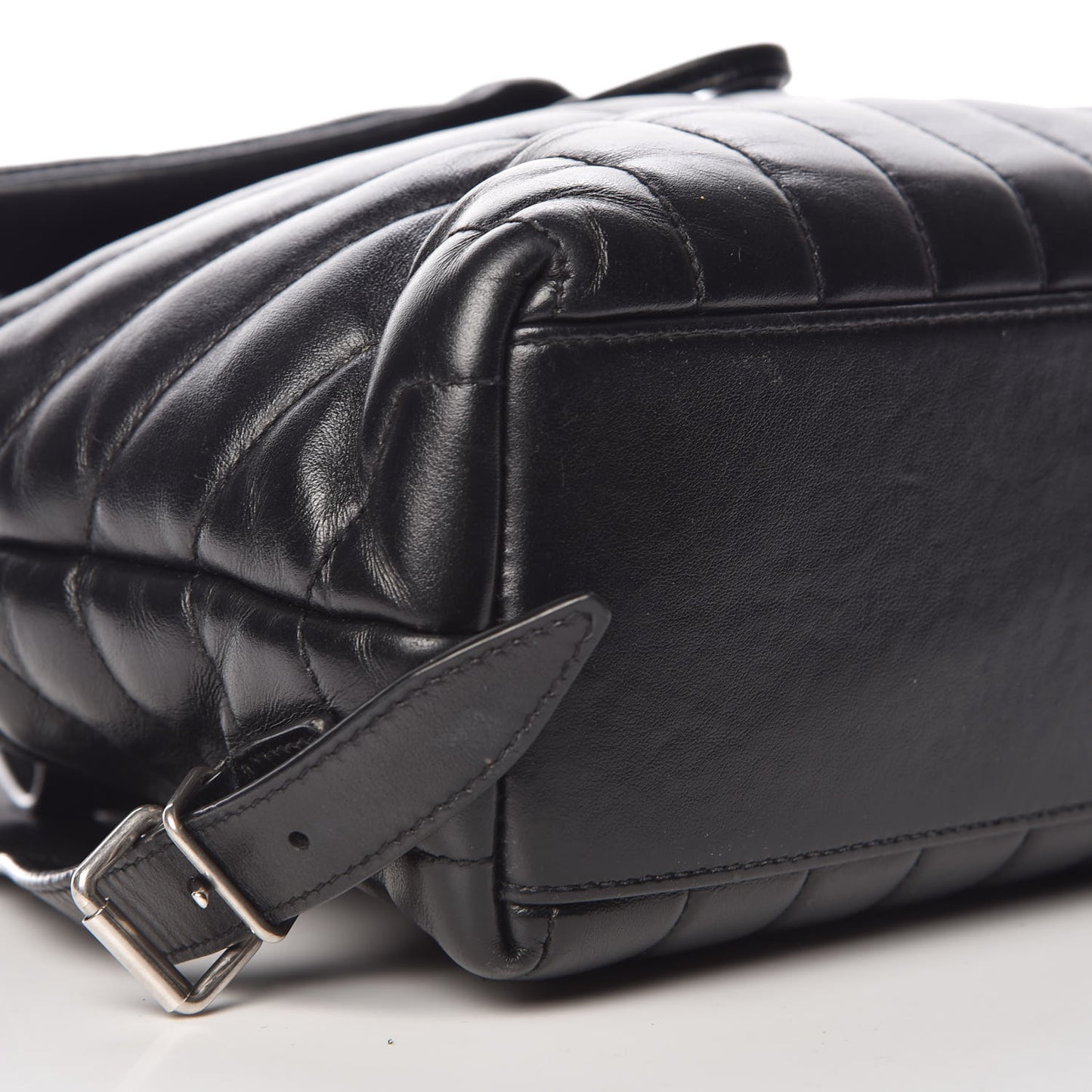 Calfskin Y Quilted Monogram Small Loulou Backpack Black
