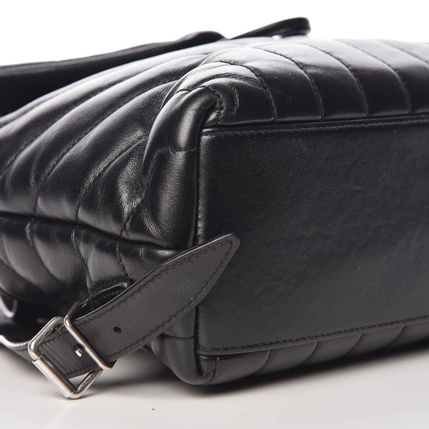 Saint Laurent Calfskin Y Quilted Monogram Small Loulou Backpack Black 10 of 13
