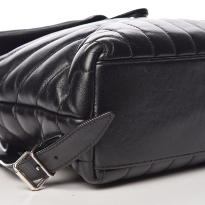 Saint Laurent Calfskin Y Quilted Monogram Small Loulou Backpack Black 10 of 13