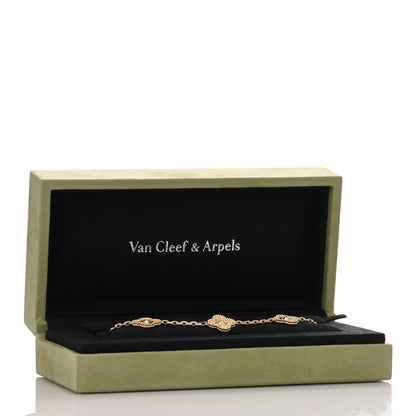 Van Cleef & Arpels 18K Yellow Gold 5 Motifs Vintage Alhambra Bracelet 4 of 4