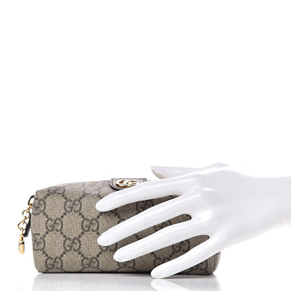 Gucci Soft GG Supreme Monogram Calfskin Small Ophidia Cosmetic Case Beige Ebony New Acero 2 of 7