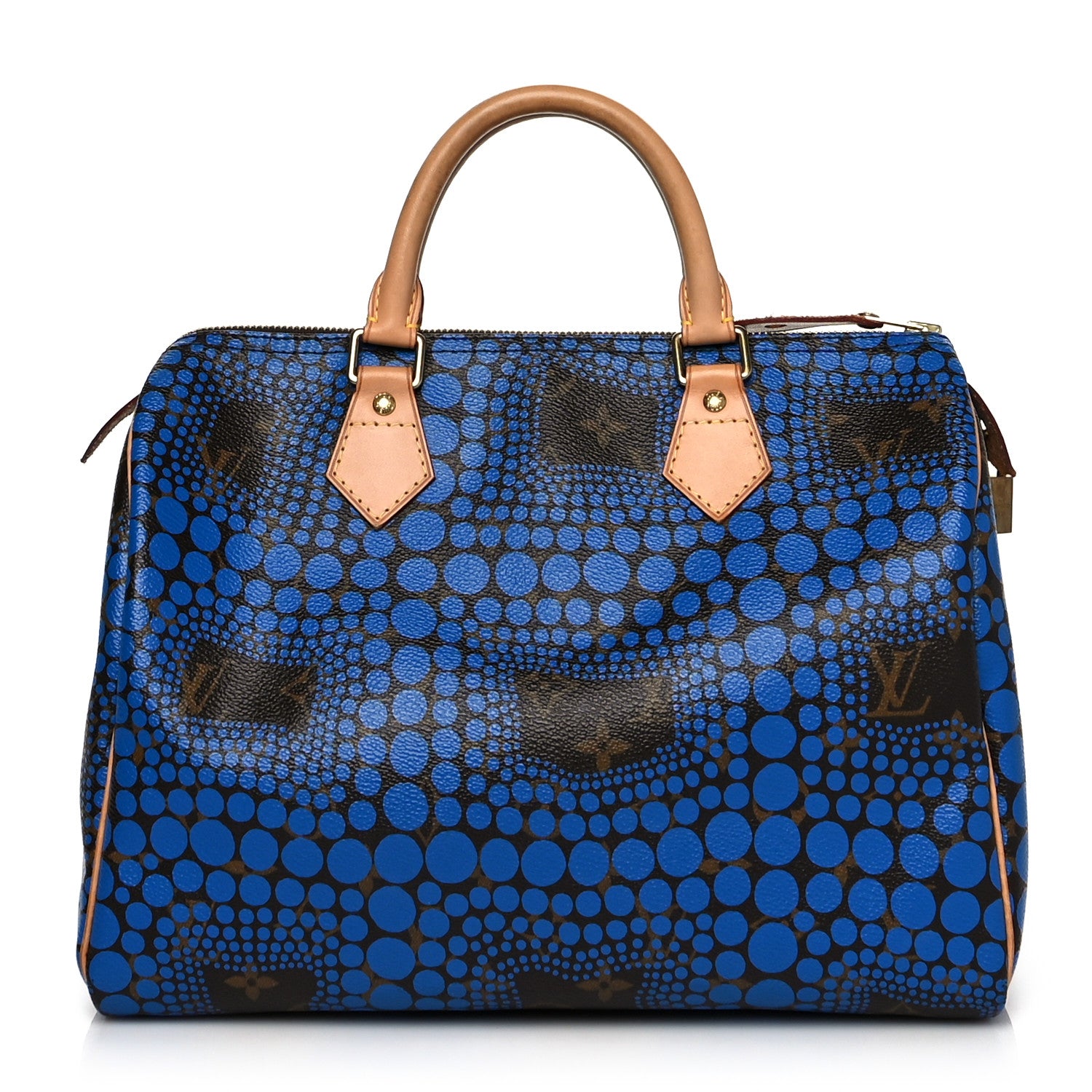 Louis Vuitton Monogram Kusama Town Speedy 30 Blue 1 of 12