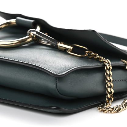 Chloe Suede Calfskin Small Faye Shoulder Bag Cloudy Blue 8 of 13