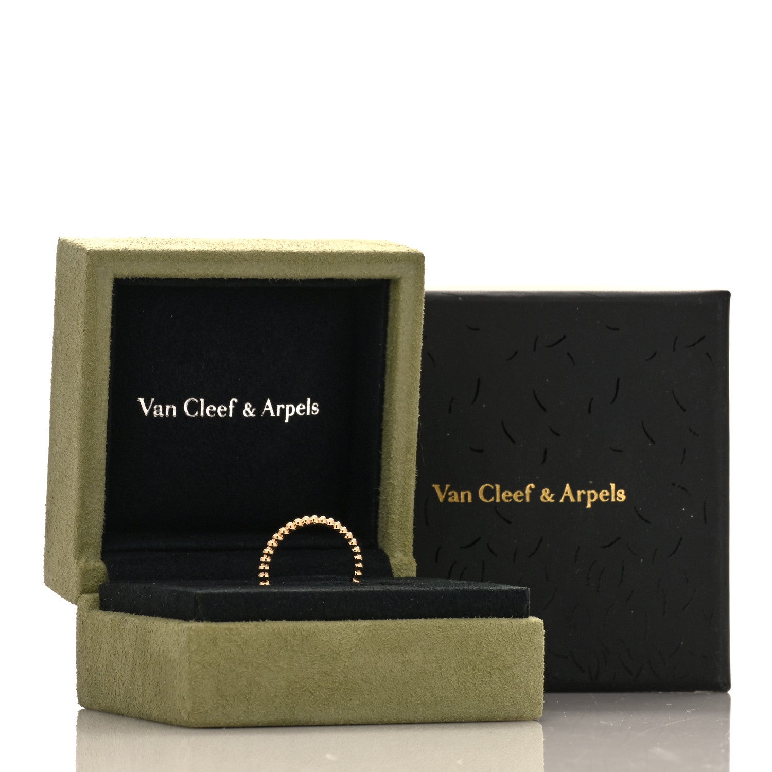 Van Cleef & Arpels 18K Yellow Gold Small Perlee Ring 52 6 5 of 5