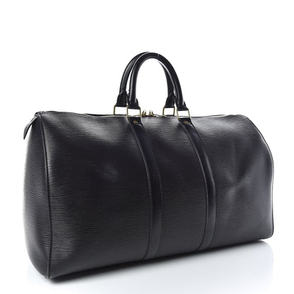 Louis Vuitton Epi Keepall 45 Black 3 of 15