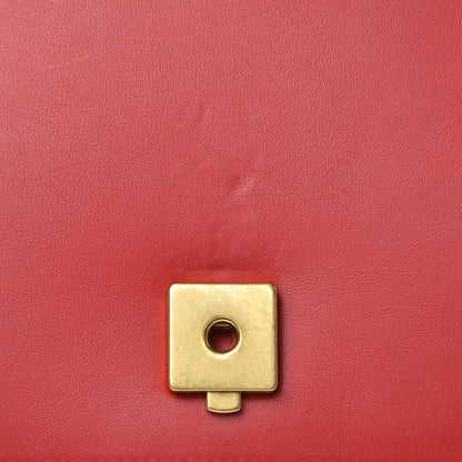 Gucci Calfskin Web Medium Peony Chain Shoulder Bag Red 11 of 13