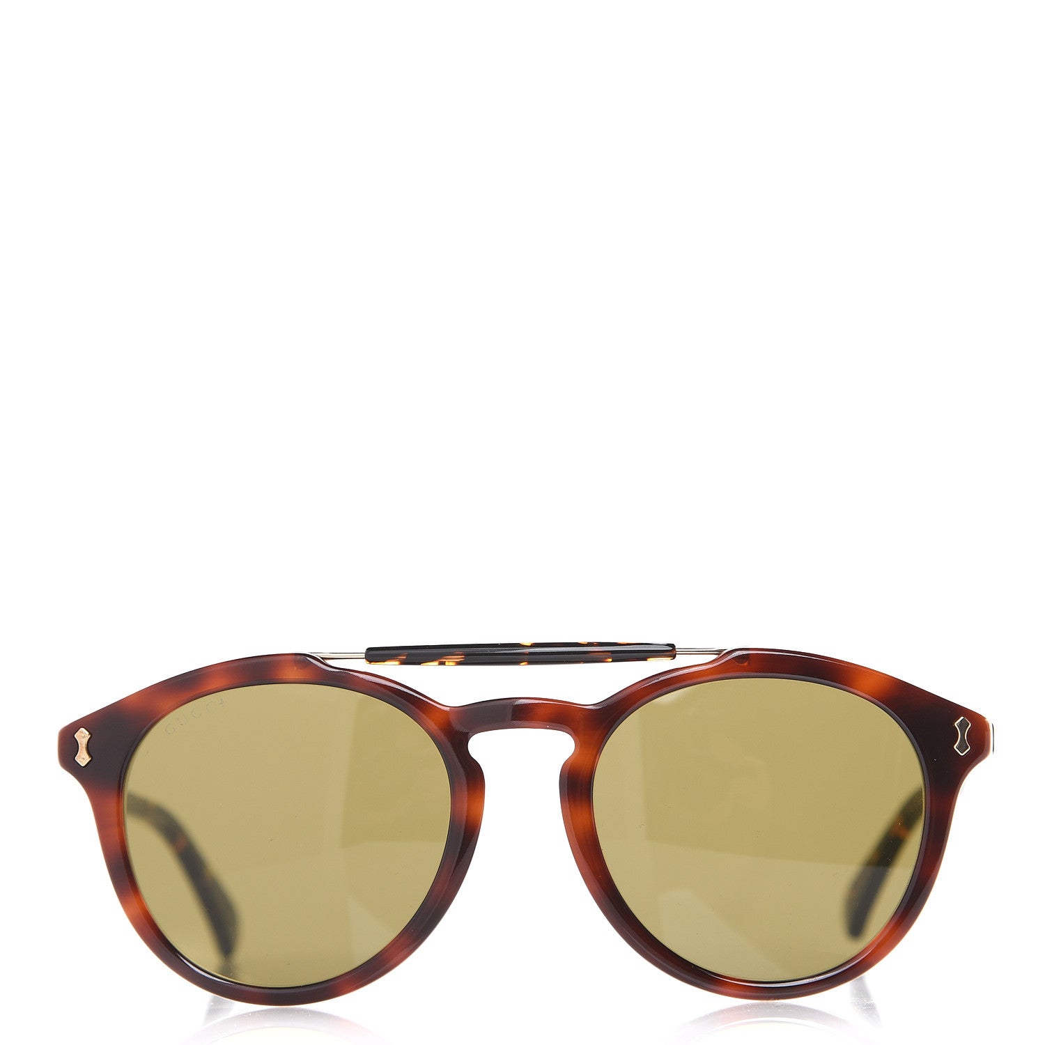 Gucci Round Avana Sunglasses GG0124SA Tortoise 4 of 8