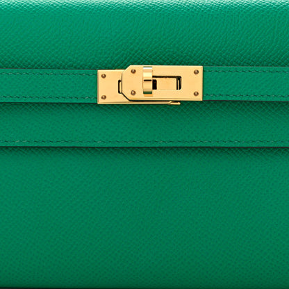 Hermes Epsom Kelly Wallet To Go Vert Jade 9 of 12