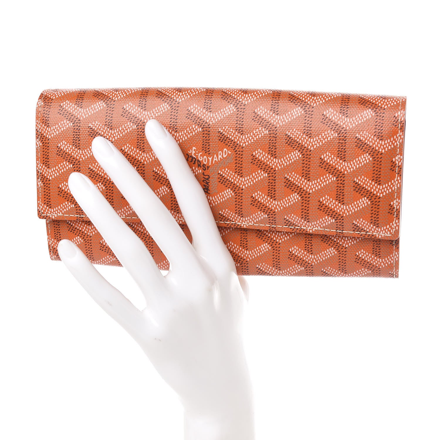 Goyard Goyardine Varenne Long Wallet Orange 2 of 7