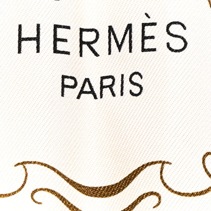 Hermes Silk Brides De Gala Scarf 90 Black Creme Gold 2 of 6