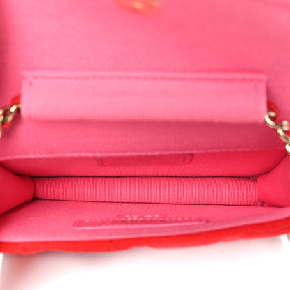 Chanel Jersey Quilted Micro Mini Flap Red 4 of 8
