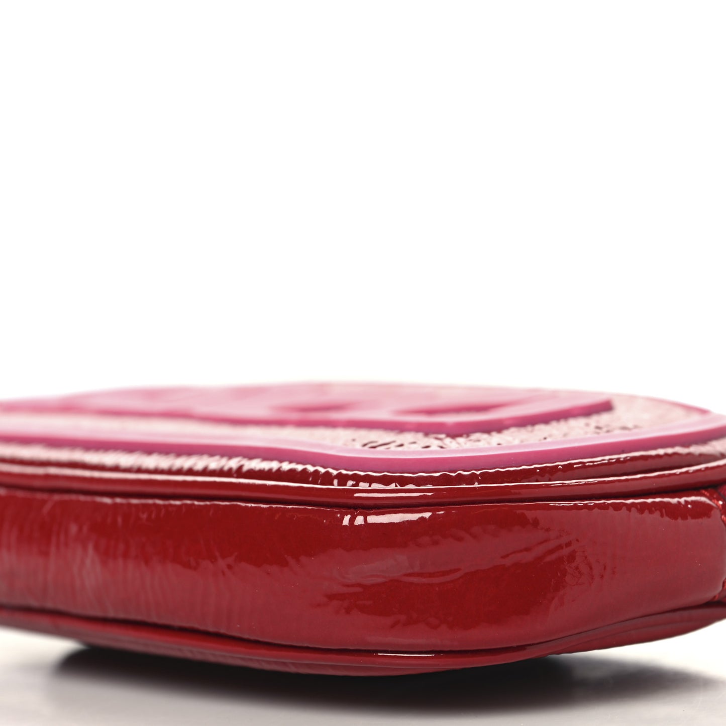 Patent Rubber Game Patch Logo Belt Bag 95 38 Hibiscus Red