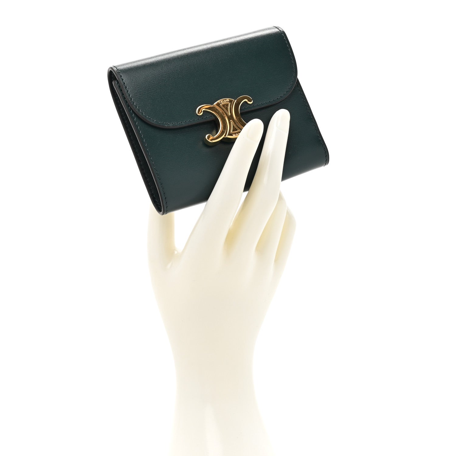 Celine Shiny Smooth Lambskin Small Triomphe Wallet Amazone 2 of 10