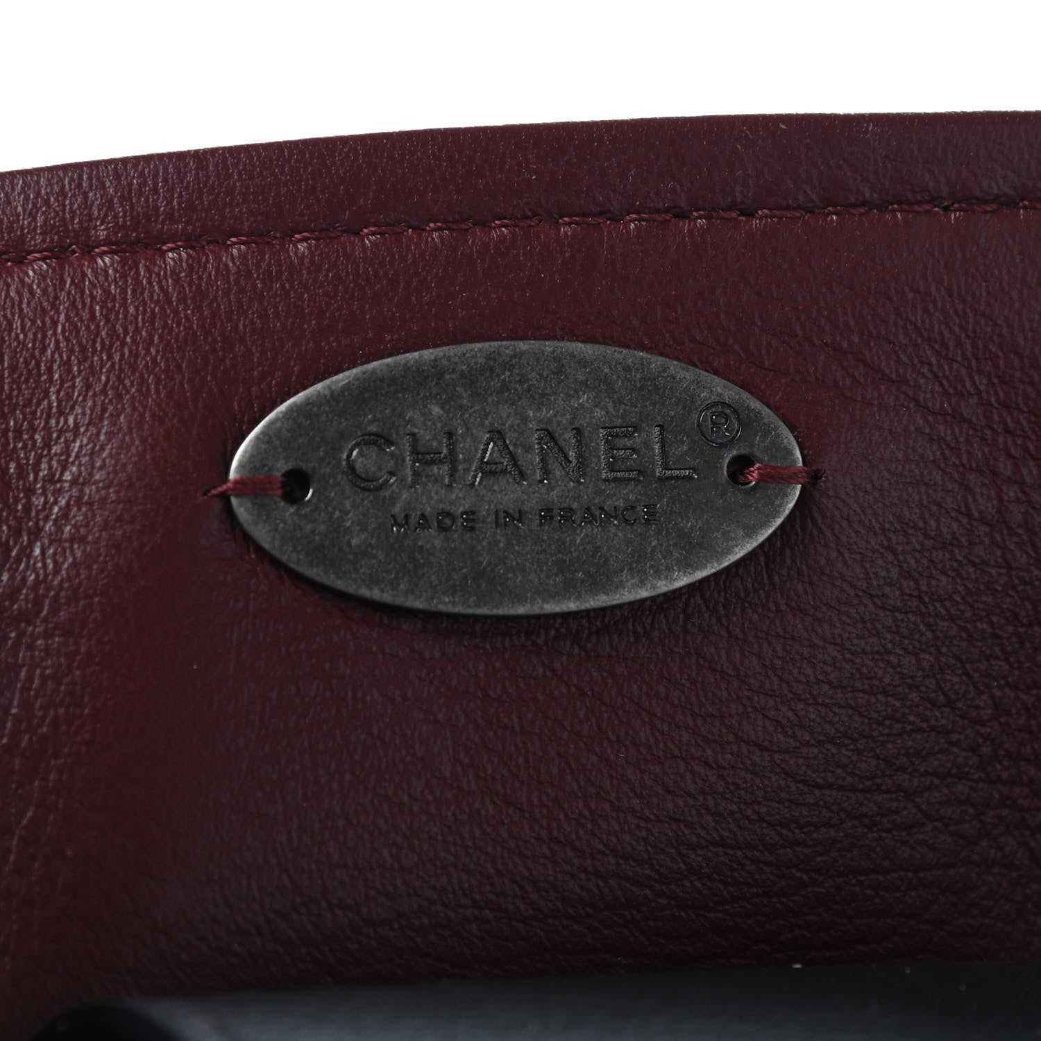 Chanel Bullskin Stitched Bi-Color Large Shopping Tote Black 7 of 8