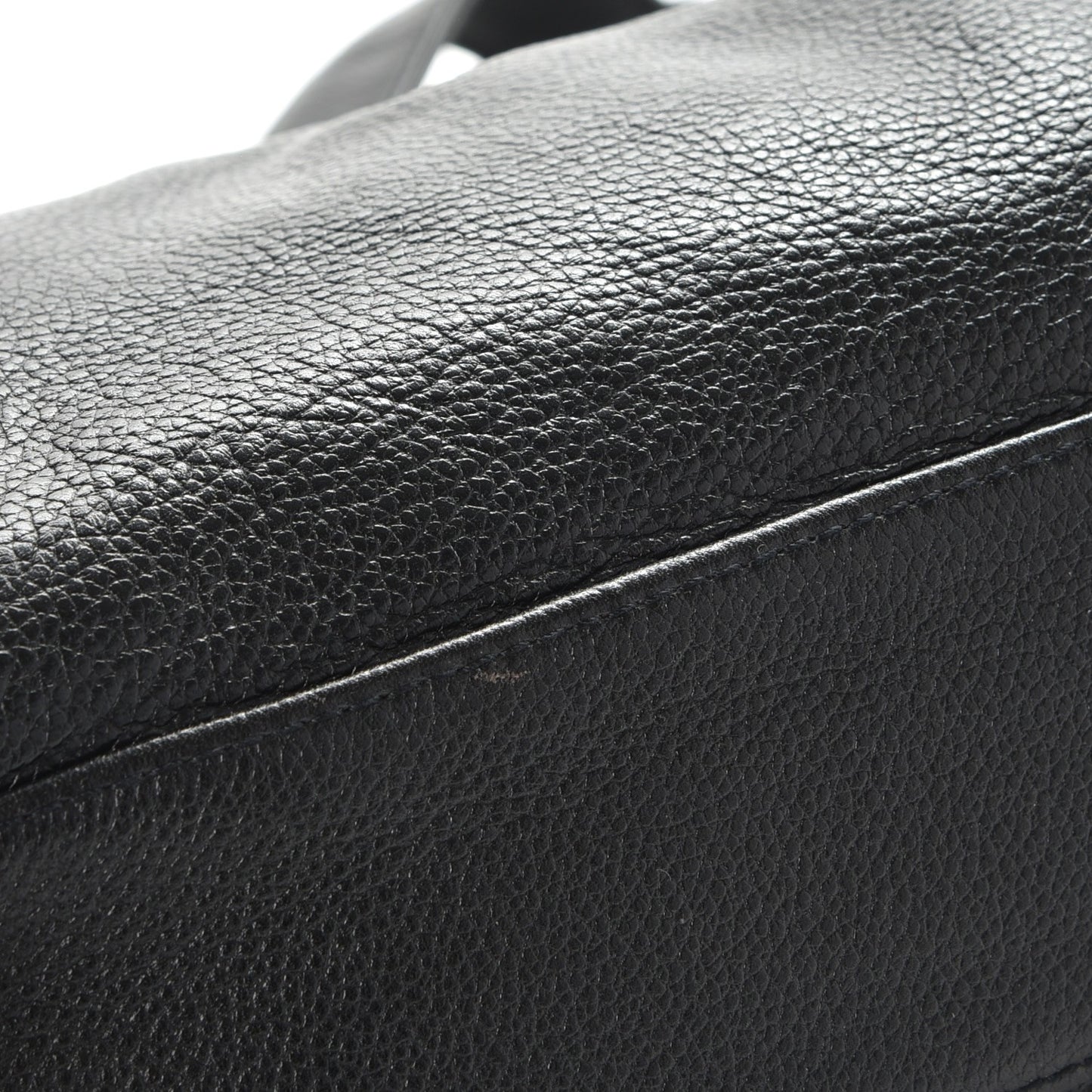 Grained Calfskin CC Framed Shoulder Bag Black