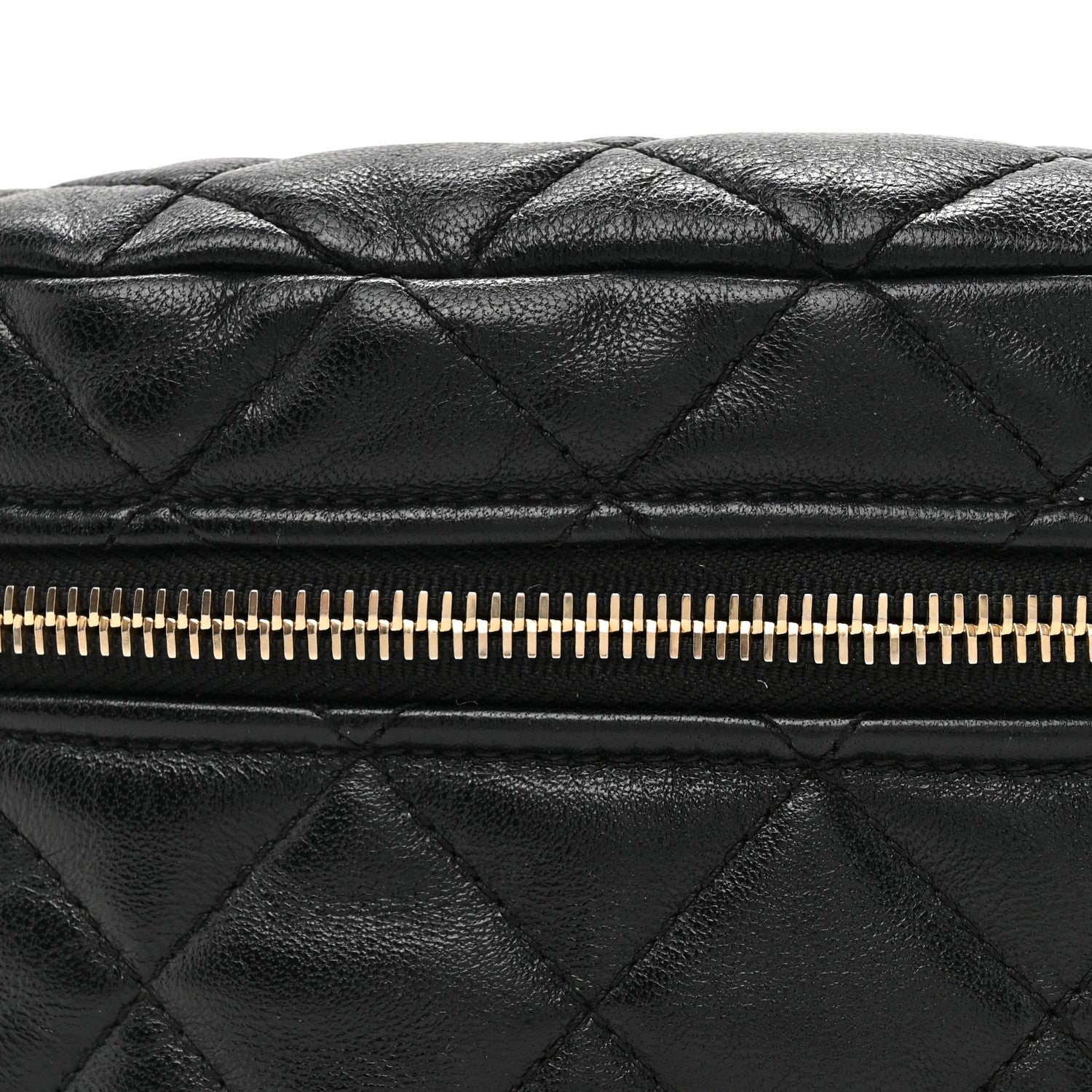 Chanel Lambskin Quilted Linked In Waist Bag Black 8 of 10